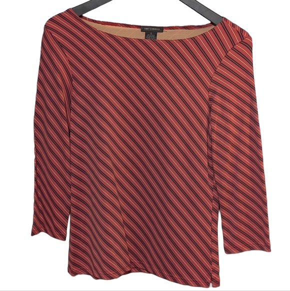 The Limited Tops - NWT The Limited Stretch Collection Diagonal Striped 3/4 Sleeve Top